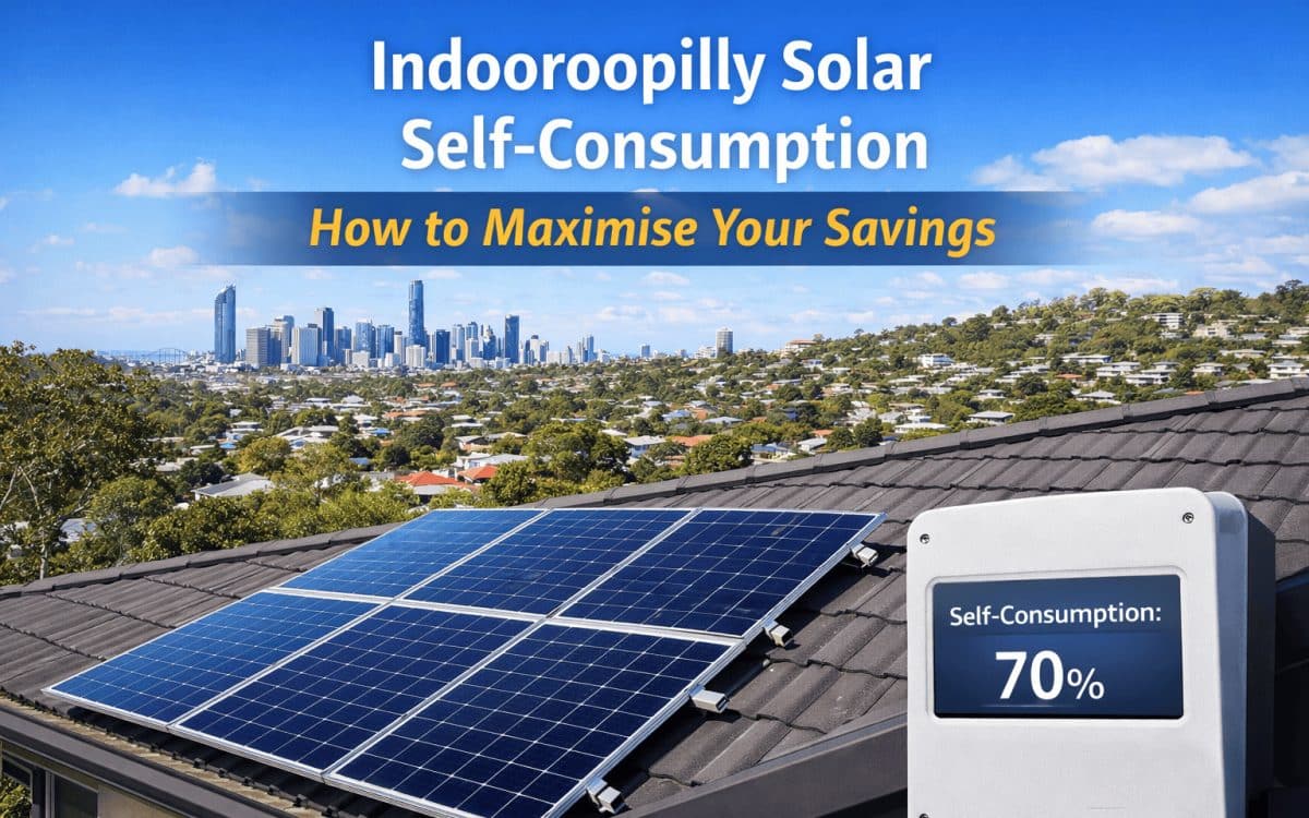 solar self consumption Indooroopilly rooftop solar energy usage home