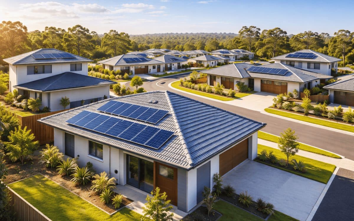 solar for new housing estates in Queensland rooftop solar modern homes