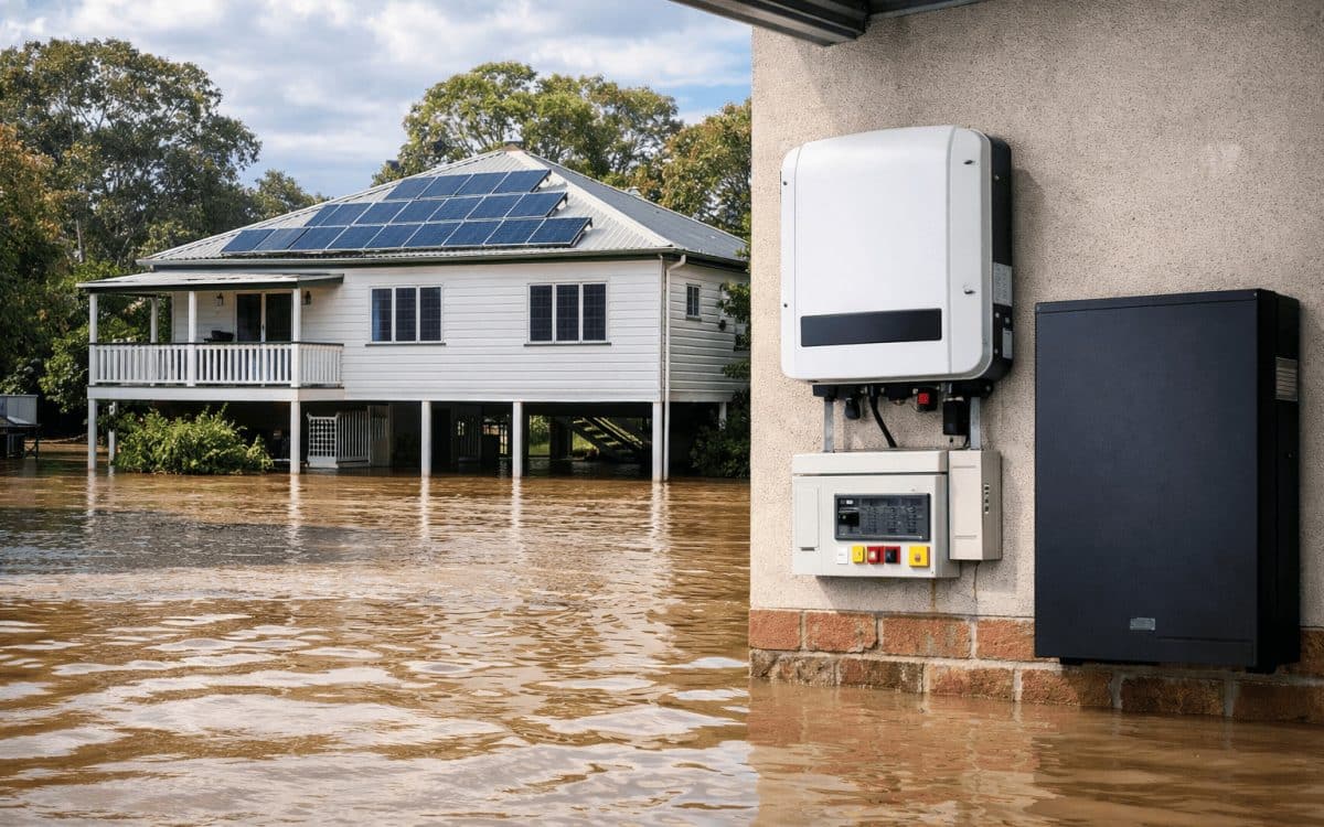 solar Graceville flood risk safe installation elevated inverter rooftop system
