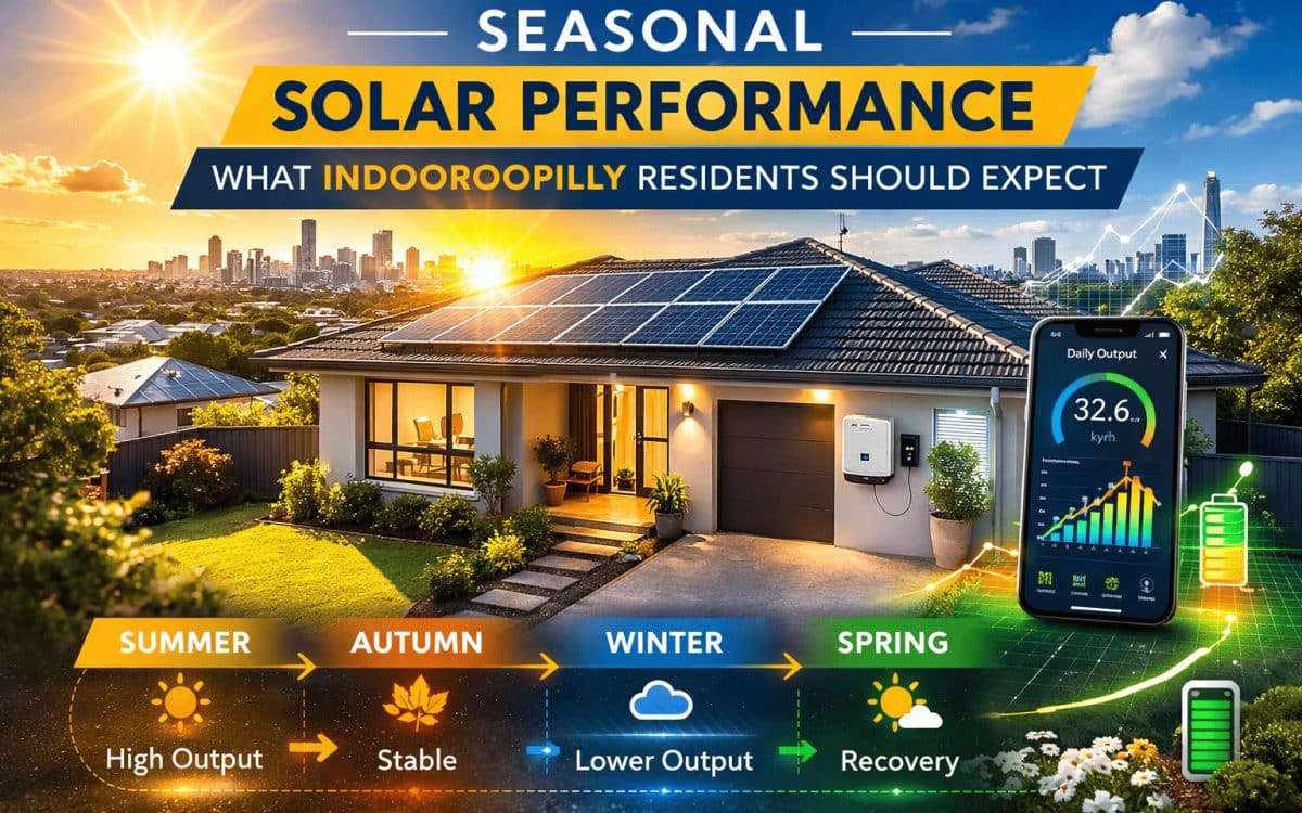 solar performance Indooroopilly seasonal comparison summer vs winter output
