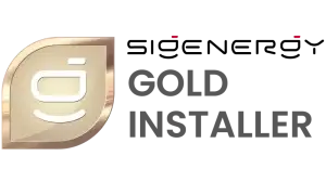 Sigenergy Gold Installer accreditation badge – Connect Energy Brisbane