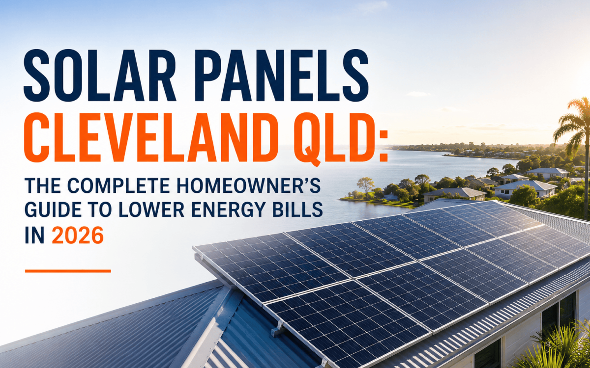 Solar panels installed on a residential home in Cleveland QLD by Connect Energy