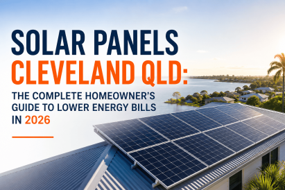 Solar panels installed on a residential home in Cleveland QLD by Connect Energy